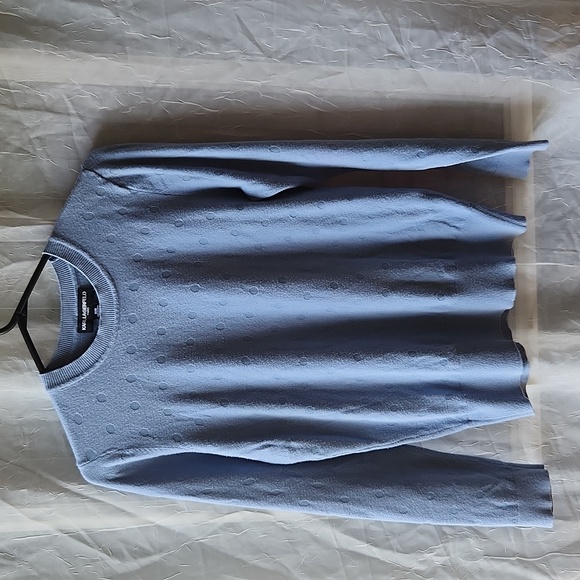 Women's M Karl Lagerfeld Blue Sweater - Picture 3 of 9